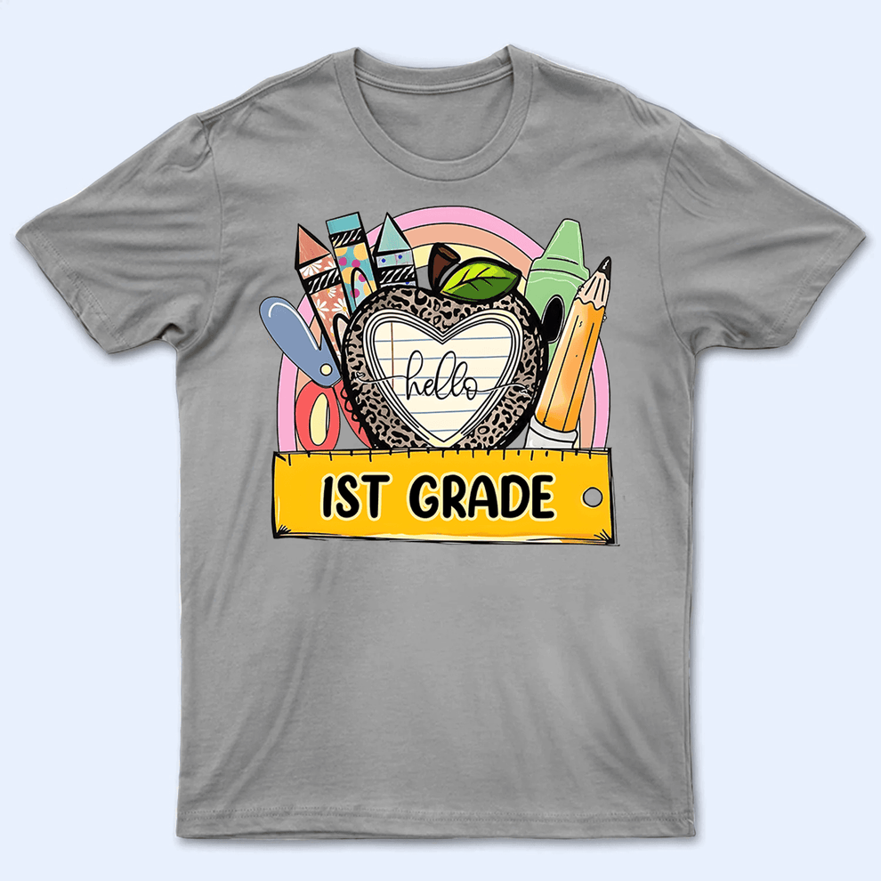 Personalized Hello 1st Grade t-shirt, main view