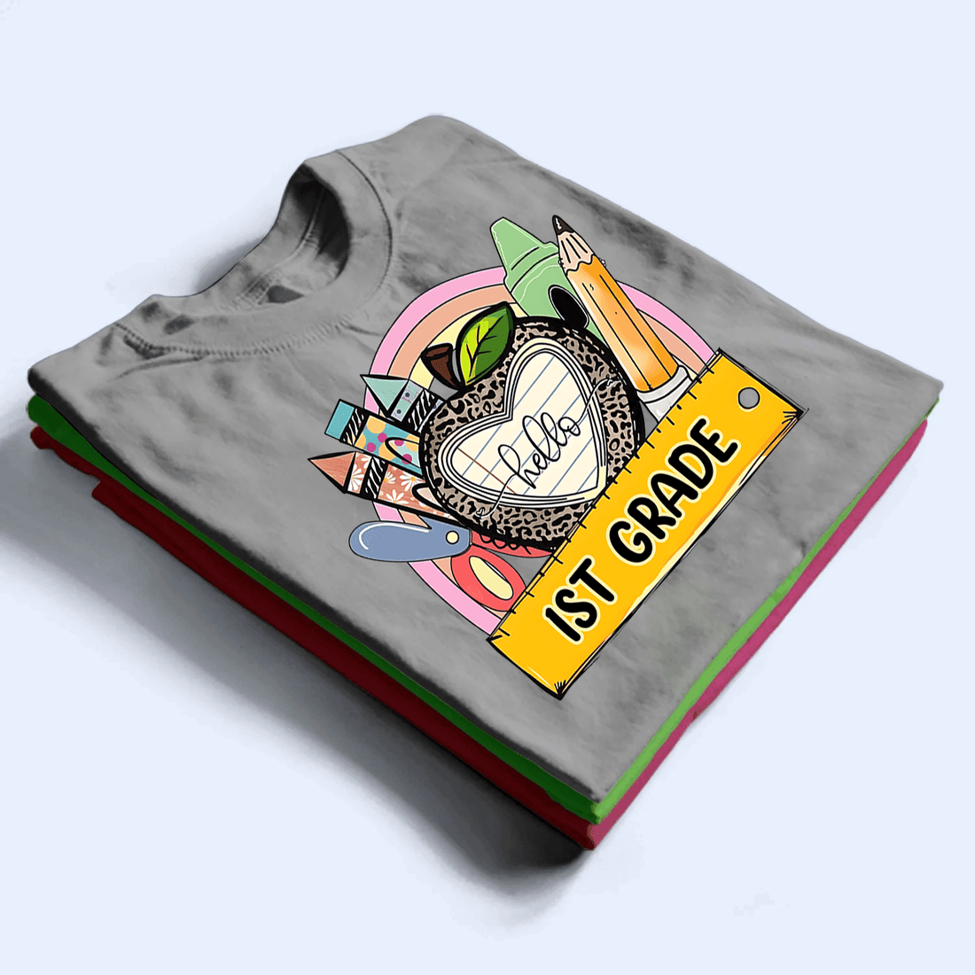 Personalized Hello 1st Grade t-shirt, alternate view 2