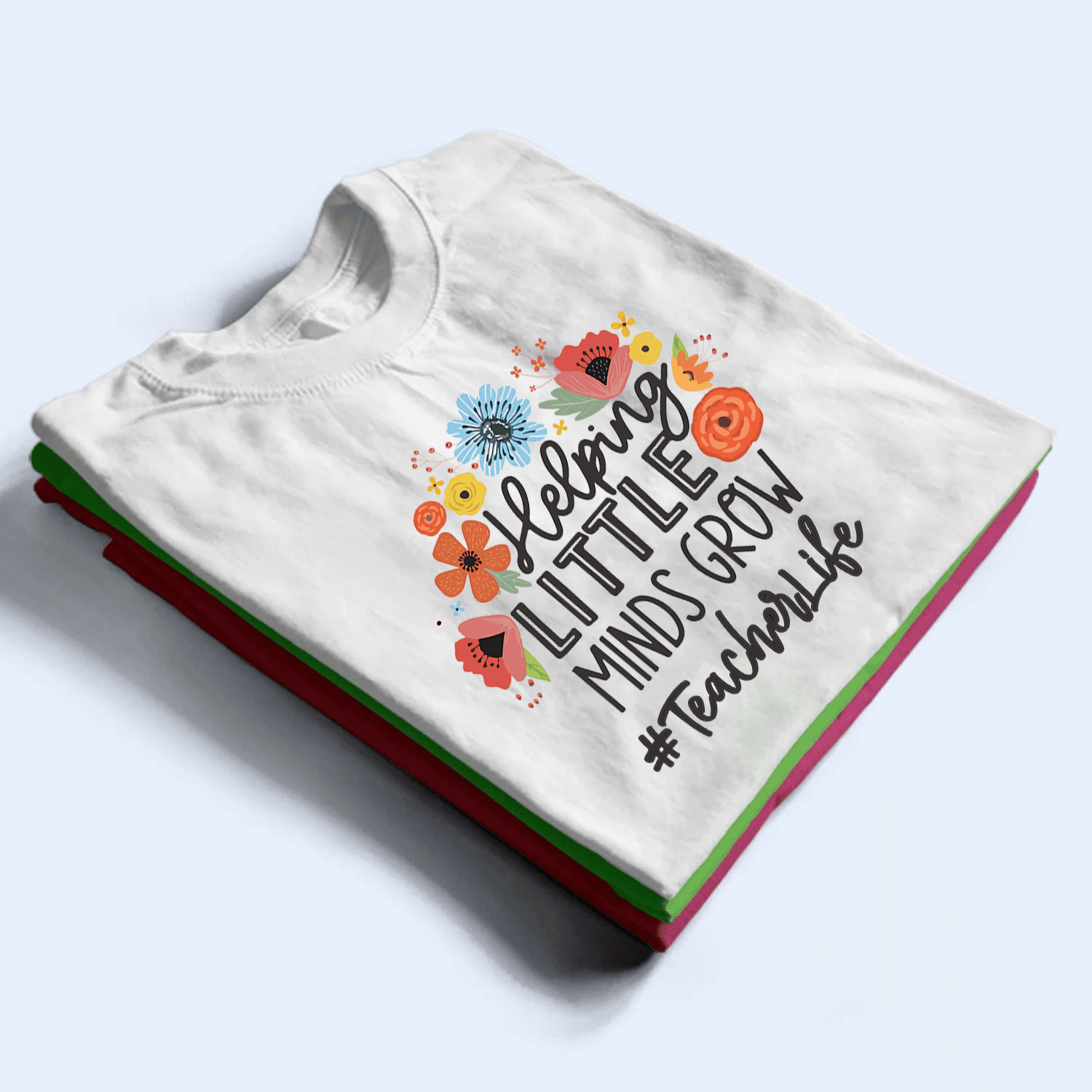 Helping Little Minds Grow - Personalized Custom T Shirt - Birthday, Loving, Funny Gift for Teacher, Kindergarten, Preschool, Pre K, Paraprofessional - Suzitee Store