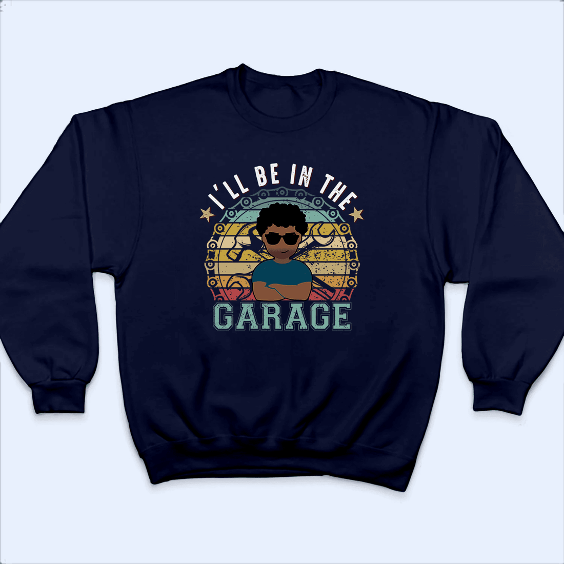 Personalized I'll Be In The Garage t-shirt, alternate view 2