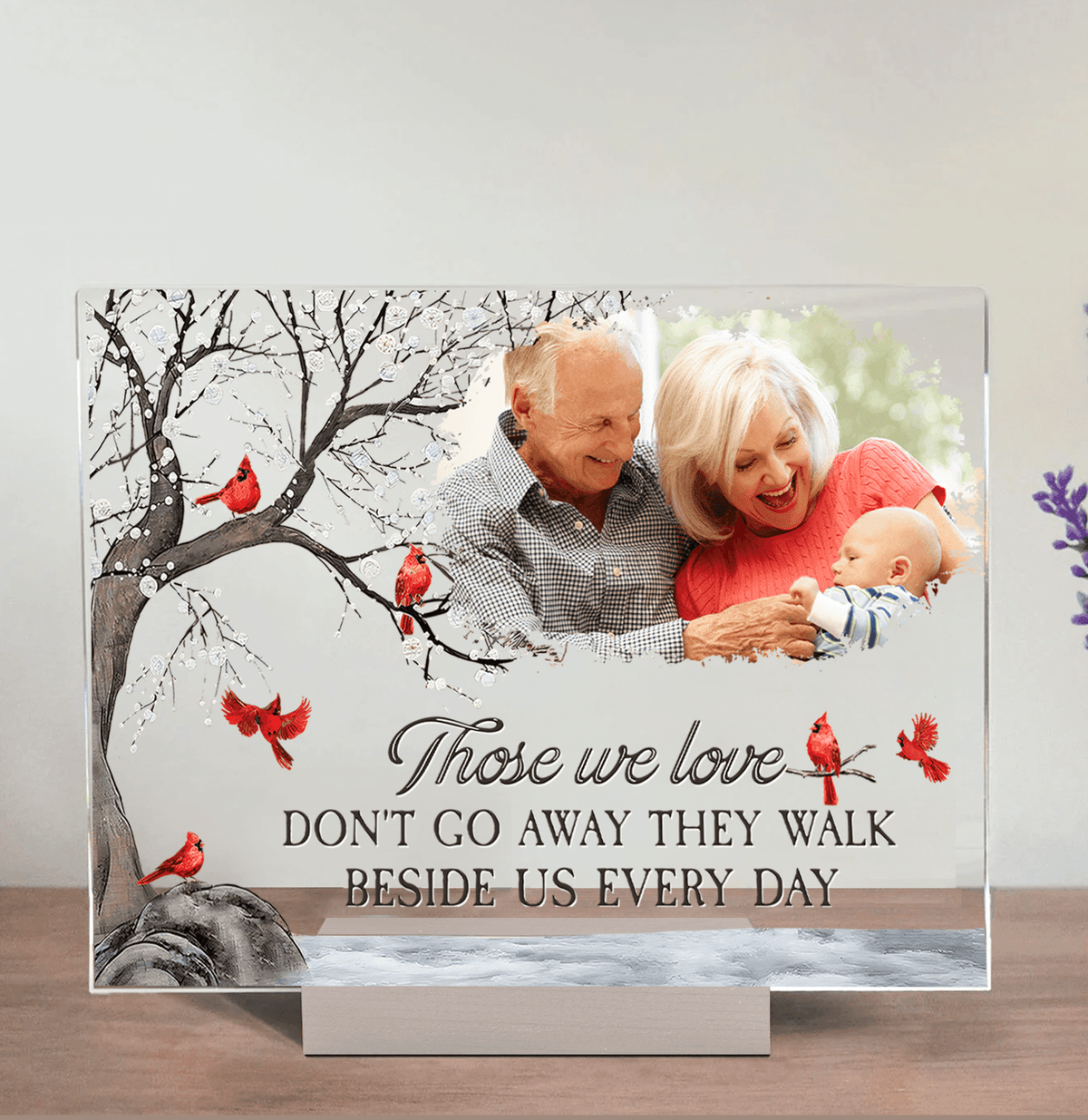 I'm Always With You - Family Memorial Gift Plaque - Custom Horizontal Acrylic Plaque - Personalized Gifts for Grandmas, Dads, Moms, Daughters, Family and Sons - Suzitee Store
