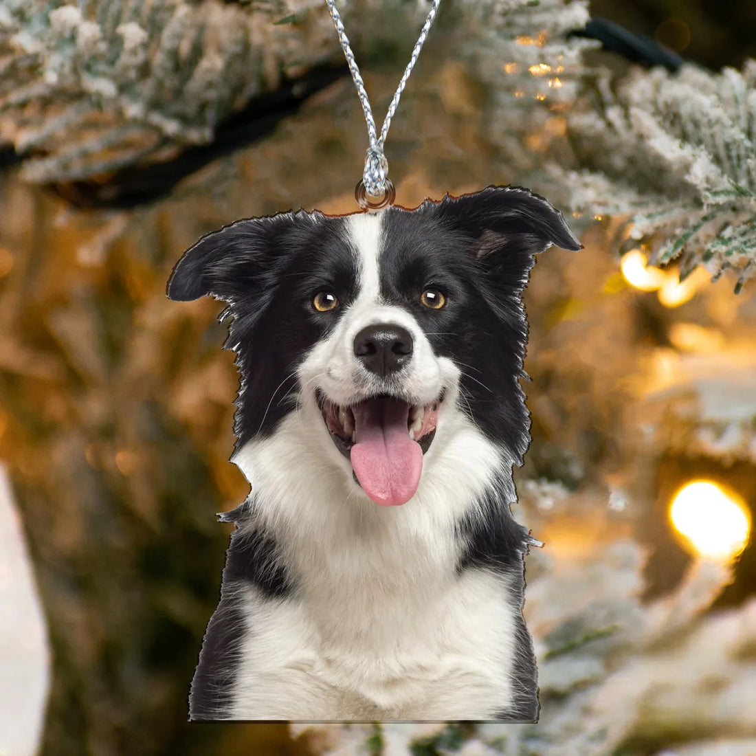 Personalized Dog Photo Ornament, Christmas Gifts, Memorial G personalized custom shaped acrylic ornament, alternate view 2