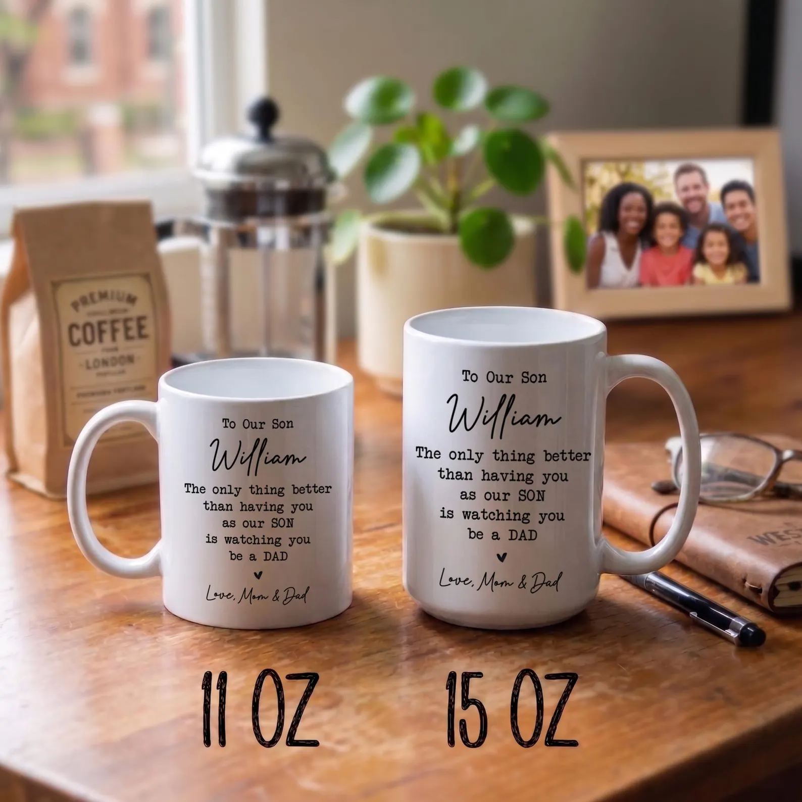 To Our Son The Only Thing Better Than Being Your Father - Personalized Custom Mug - Father’s Day Gift For Son, New Dad Gift for Son