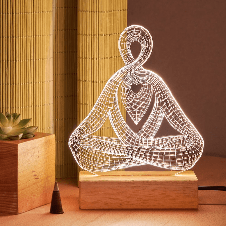 Meditation Light Decor personalized led light custom shape, main view