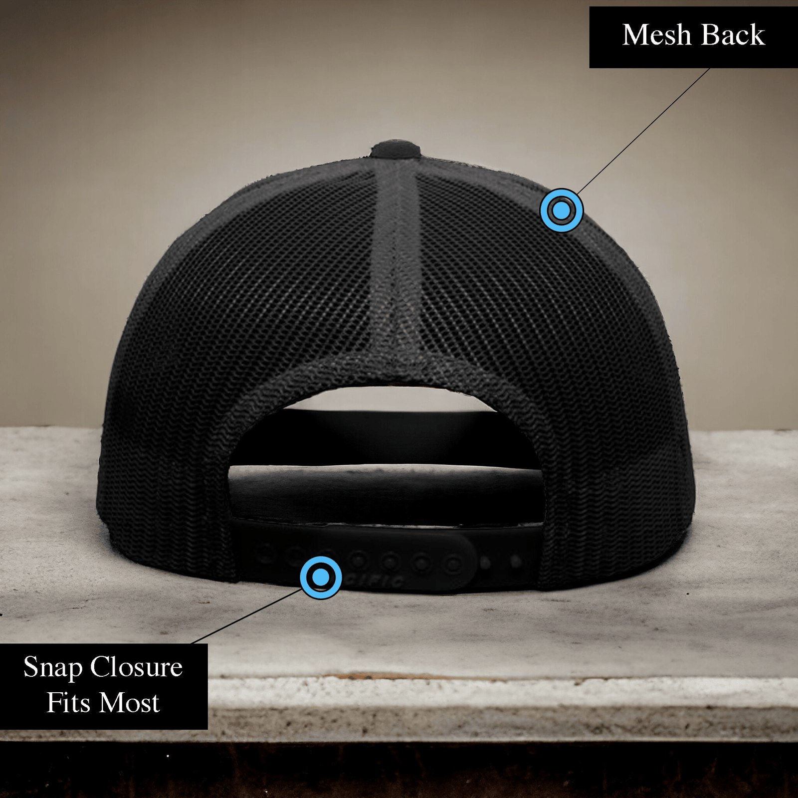 Custom Kids Handwriting Trucker Hat - Engraved Leather Patch Hat - Father's Day Gift for Him, Husband, Daddy, Grandpa | From Daughter, Kid, Son