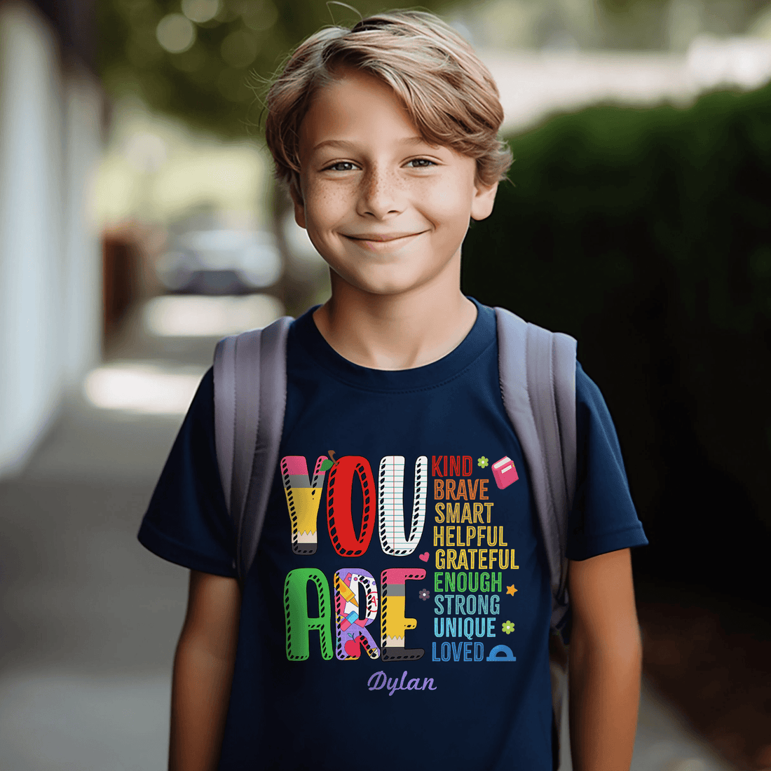 Personalized YOU ARE LOVED youth t-shirt, alternate view 5