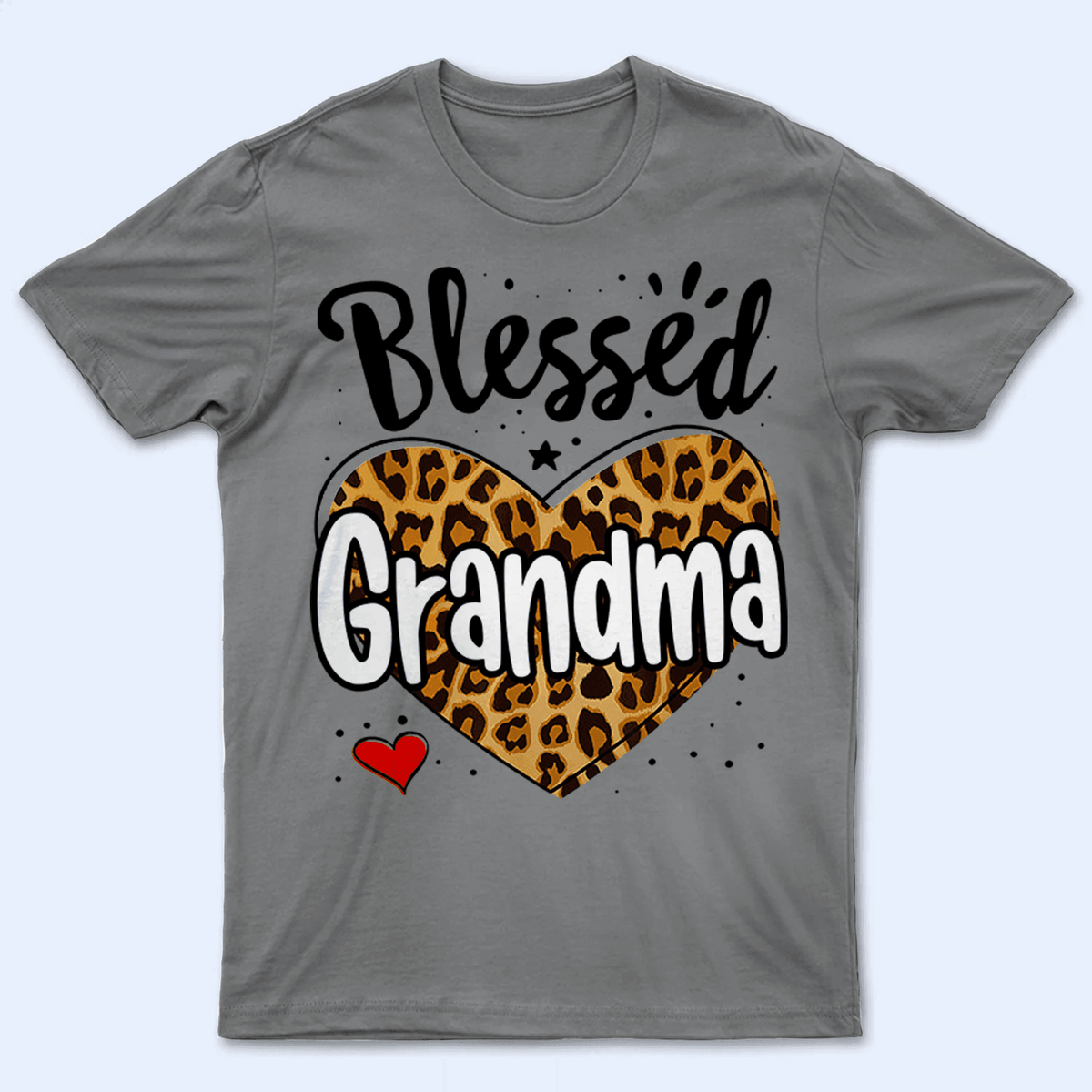 Leopard Blessed Grandma - Personalized Custom T Shirt - Birthday, Loving, Funny Gift for Grandma/Nana/Mimi, Mom, Wife, Grandparent - Suzitee Store