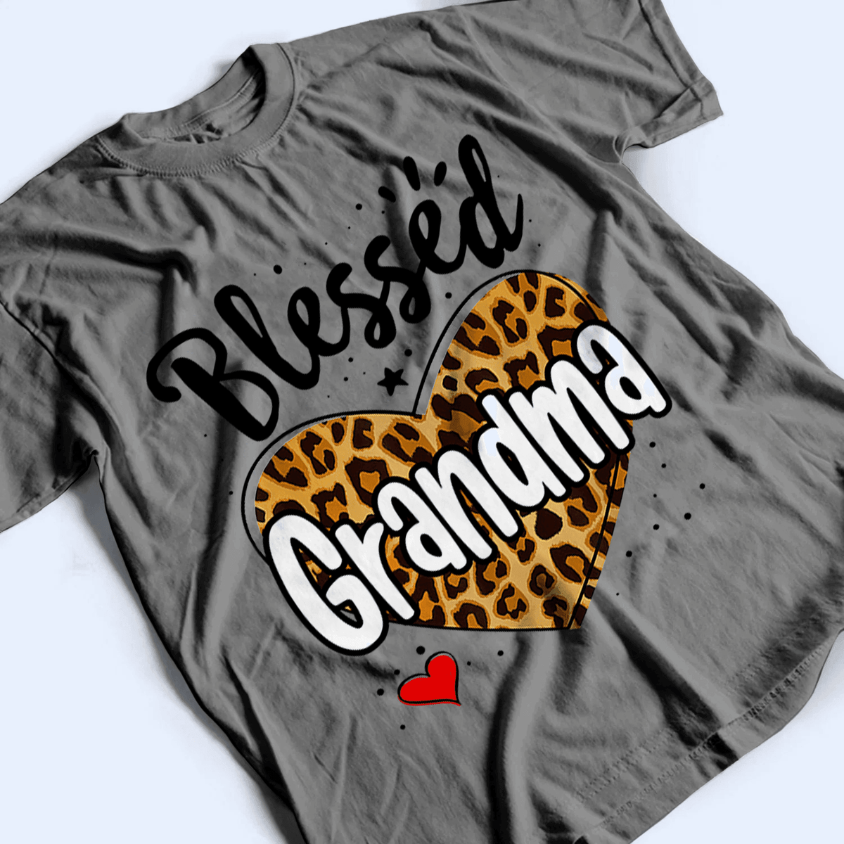 Leopard Blessed Grandma - Personalized Custom T Shirt - Birthday, Loving, Funny Gift for Grandma/Nana/Mimi, Mom, Wife, Grandparent - Suzitee Store