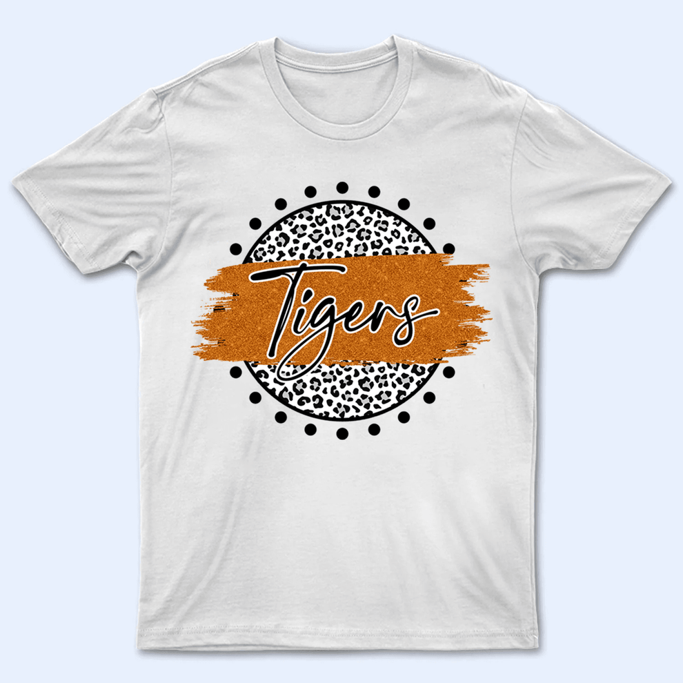 Personalized Leopard Brush Mascot t-shirt, main view