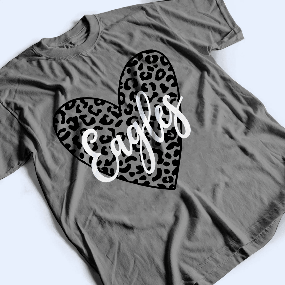Personalized Leopard Heart School Mascot t-shirt, alternate view 5