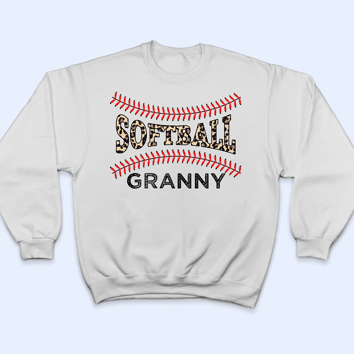 Leopard Print Baseball Stitches - Baseball/ Softball Personalized Leos Custom T Shirt - Birthday, Loving, Funny Gift for Grandma/Nana/Mimi, Mom, Wife, Grandparent - Suzitee Store