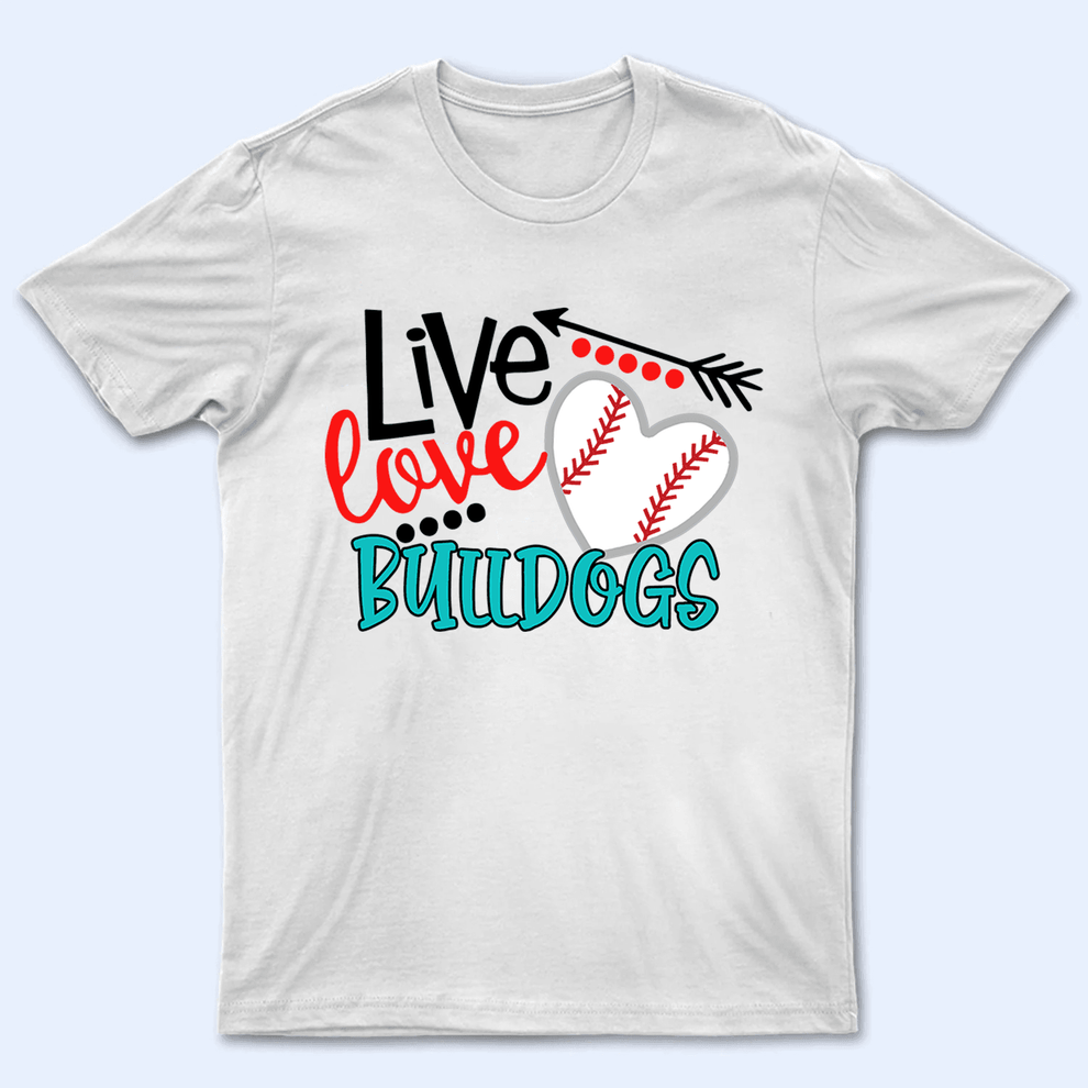 Personalized Live Love Mascot t-shirt, main view