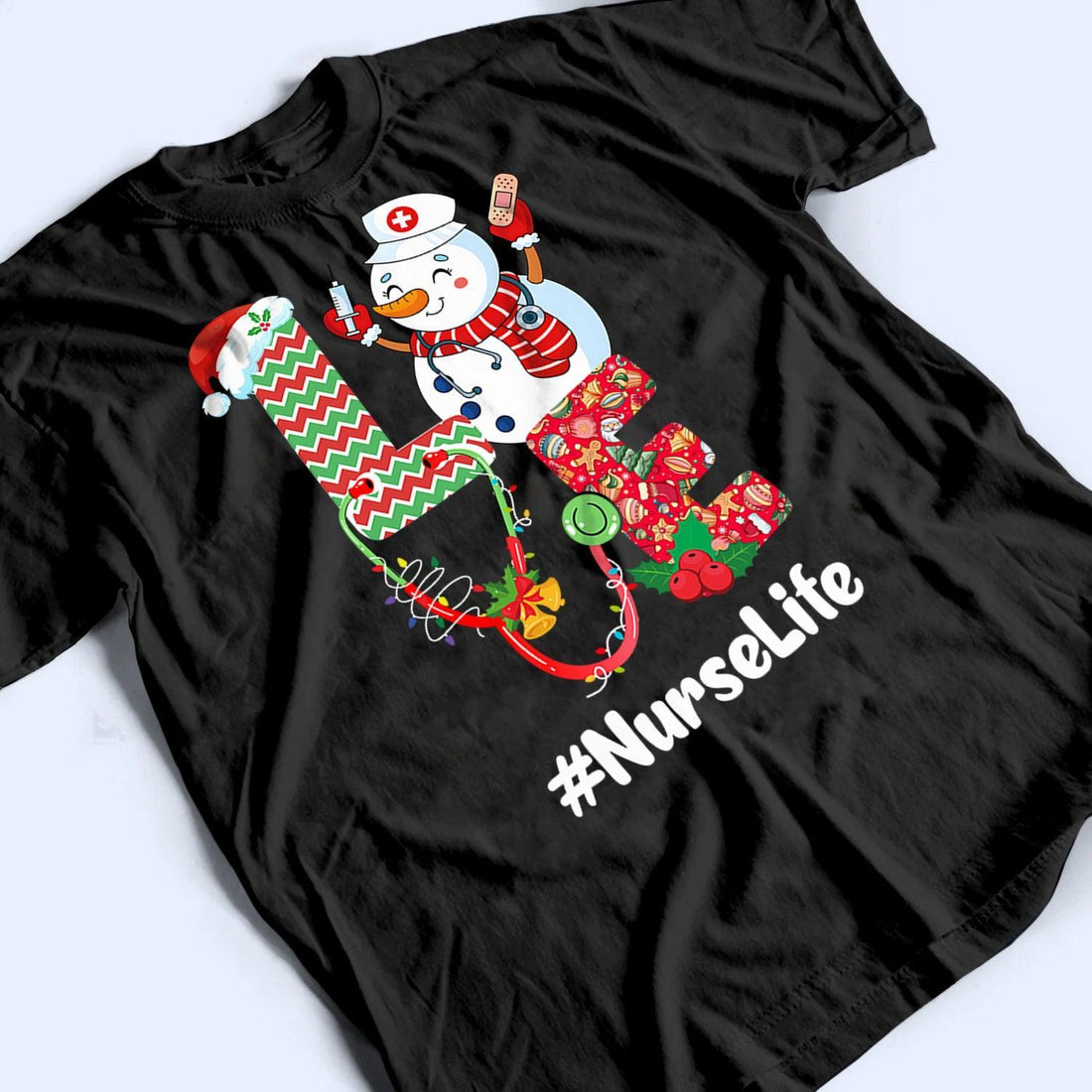 Personalized LOVE Christmas t-shirt, alternate view 4