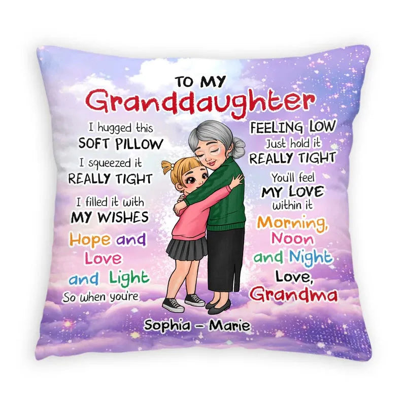 Grandma Hugged This Soft Pillow personalized pillow, alternate view 2