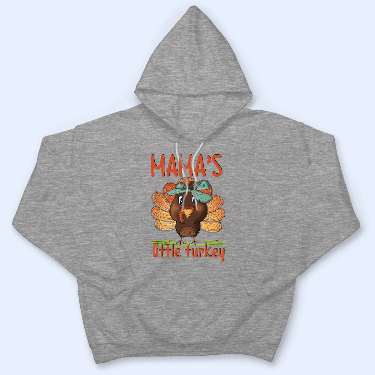 Mama's Little Turkey Thanksgiving - Personalized Custom T Shirt - Birthday, Loving, Funny Gift for Grandma/Nana/Mimi, Mom, Wife, Grandparent - Suzitee Store