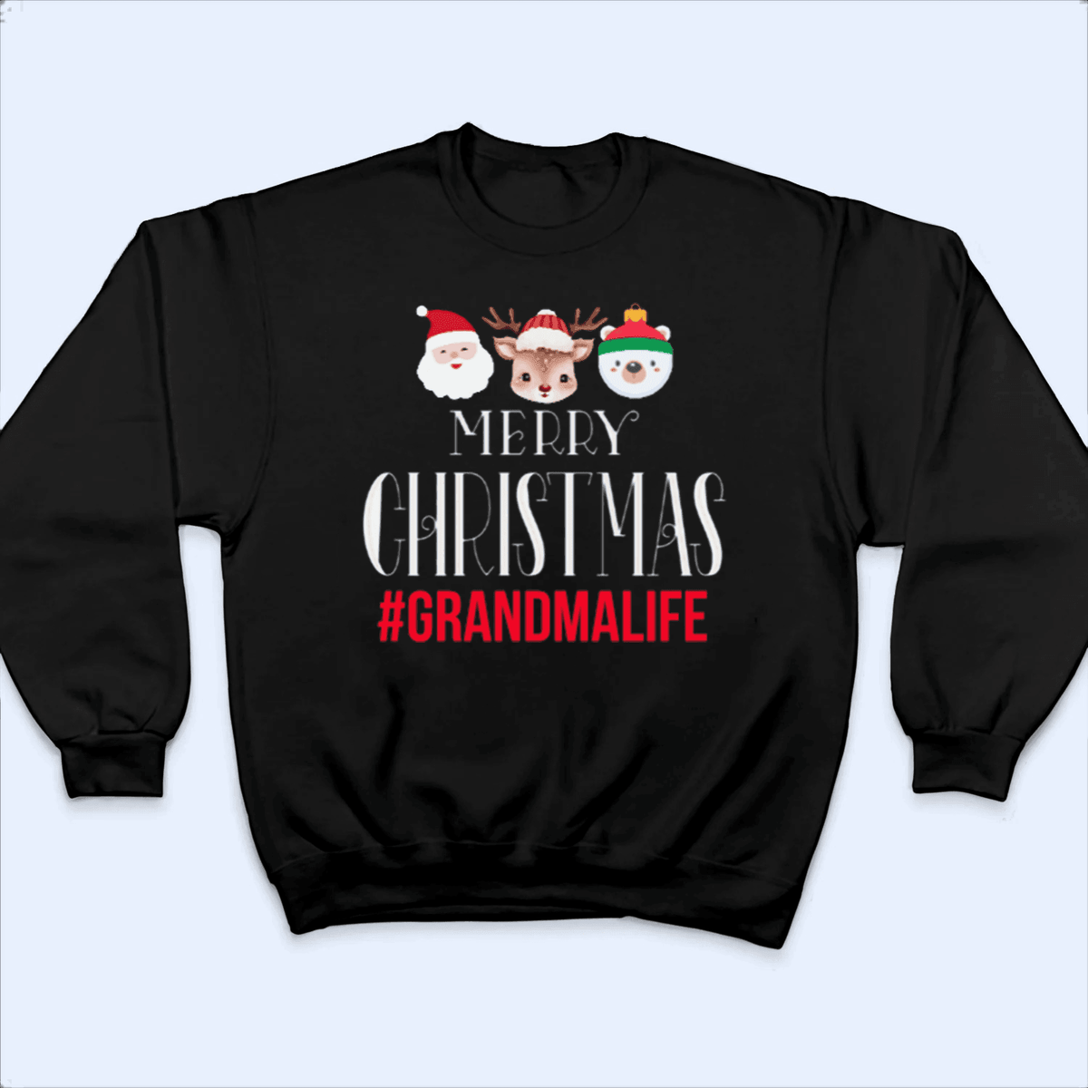 Merry Christmas - Personalized Custom T Shirt - Birthday, Loving, Funny Gift for Grandma/Nana/Mimi, Mom, Wife, Grandparent - Suzitee Store