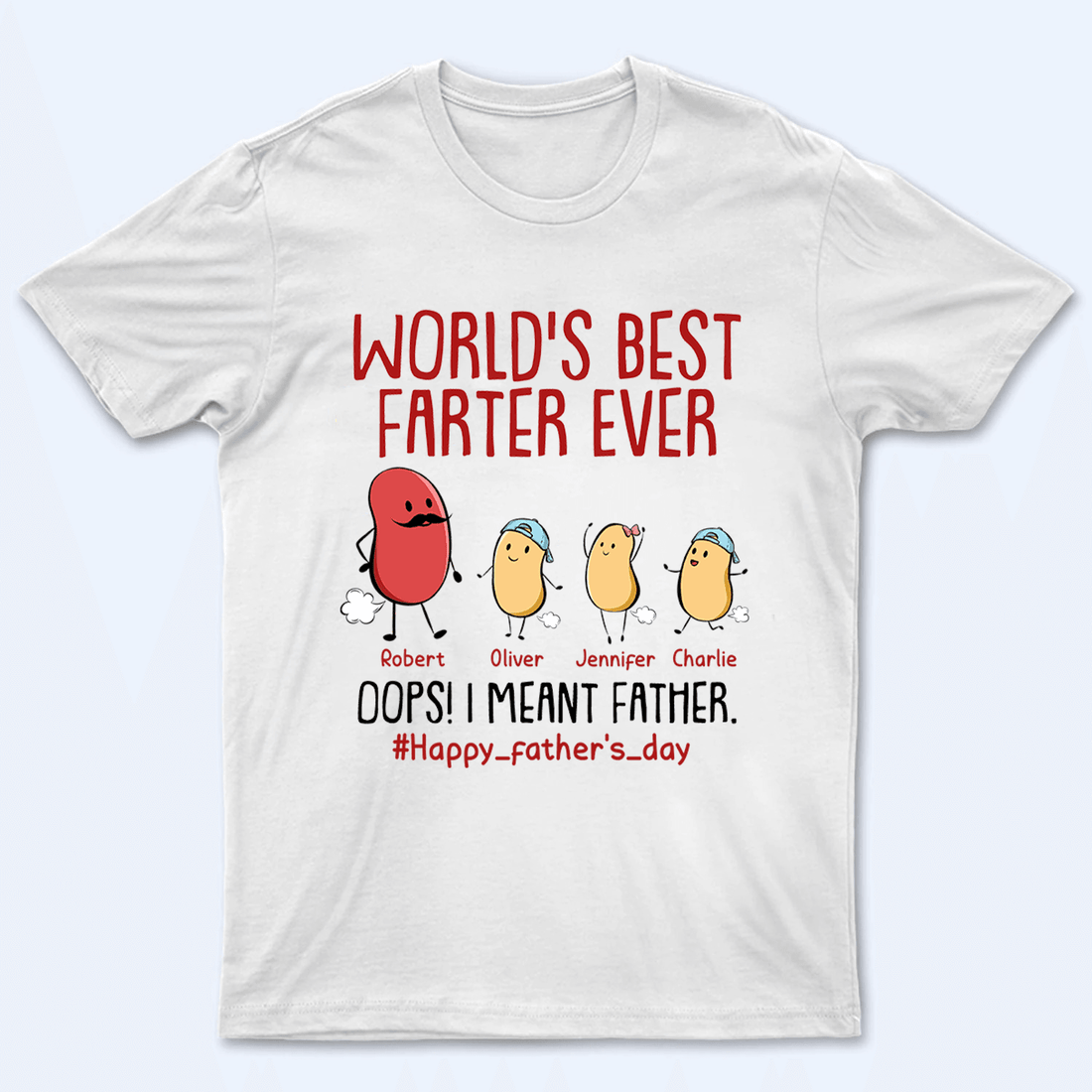 Personalized World's Best Farter Ever I Mean Father t-shirt, alternate view 2