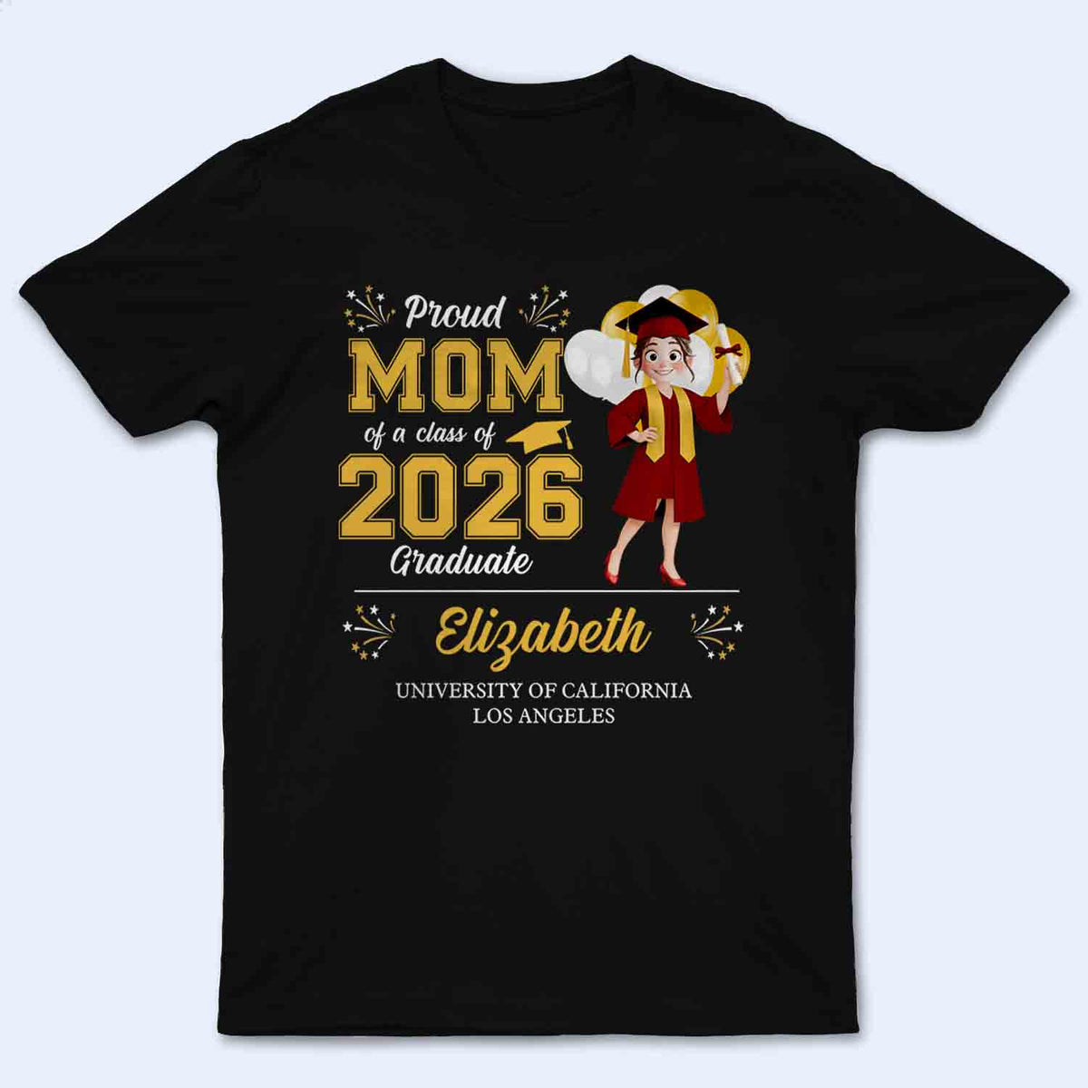 Family Matching Graduation - Personalized Custom T Shirt - Grad Ceremony Gift for Grandma, Grandpa, Mom, Dad, Brother, Sister, Aunt, Uncle