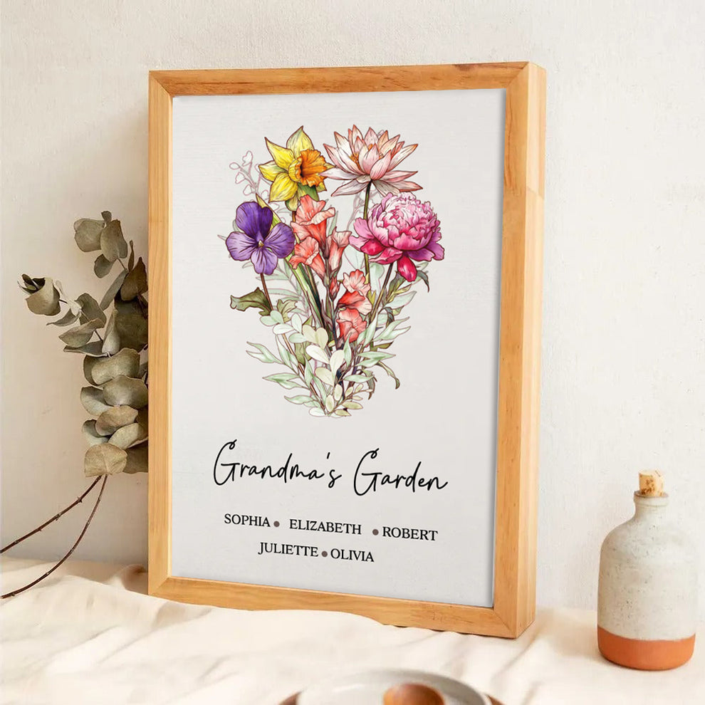 Blooming Stories Of Generations - Personalized Vertical Canvas Prints - Family Gift For Grandma, Grandpa, Grandparent