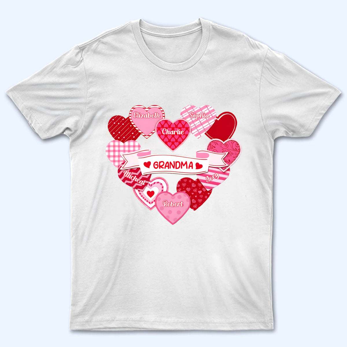 Grandma's Sweethearts Coquette - Personalized Custom Shirt - Valentine's Day Gift For Grandma, Nana, Mama, Mom
