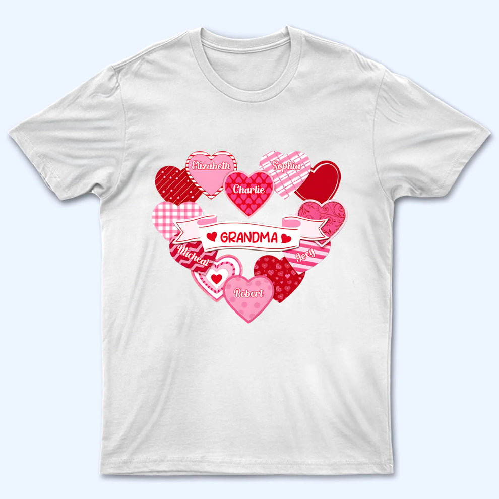Grandma's Sweethearts Coquette - Personalized Custom Shirt - Valentine's Day Gift For Grandma, Nana, Mama, Mom