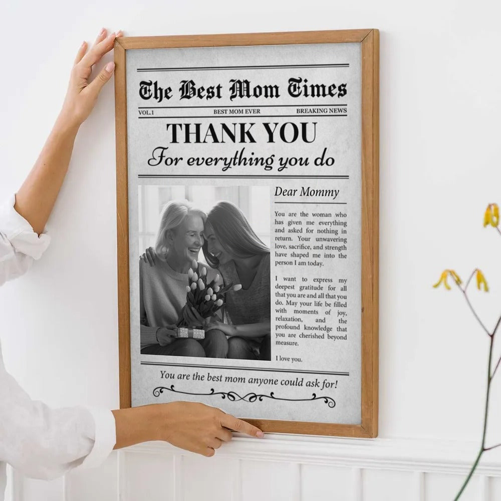 Custom Photo A Mother’s Love Is My Greatest Blessing - Personalized Poster/Canvas Print - Gift For Mom, Mother's Day