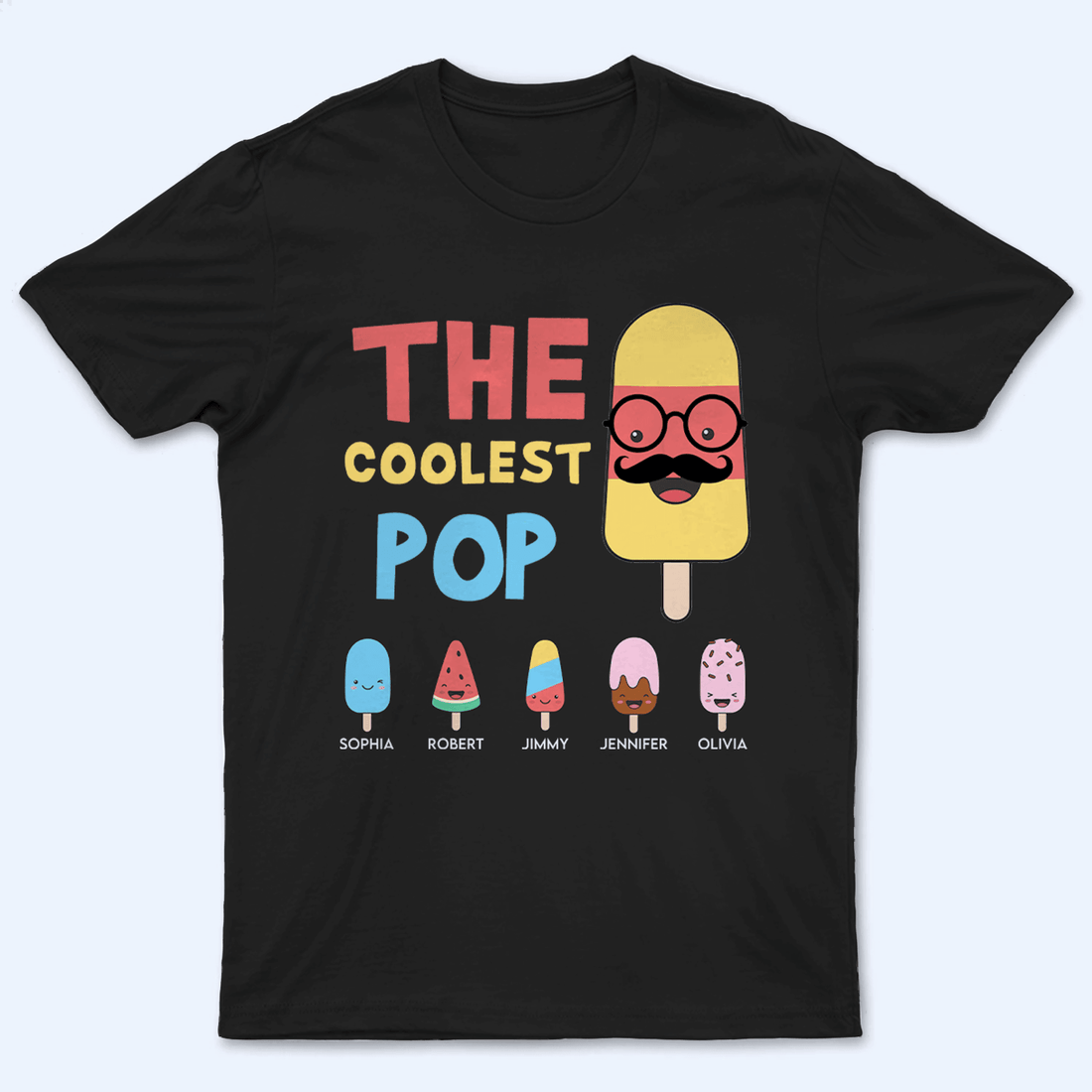 Personalized The Coolest Dad Funny Ice Cream t-shirt, alternate view 2