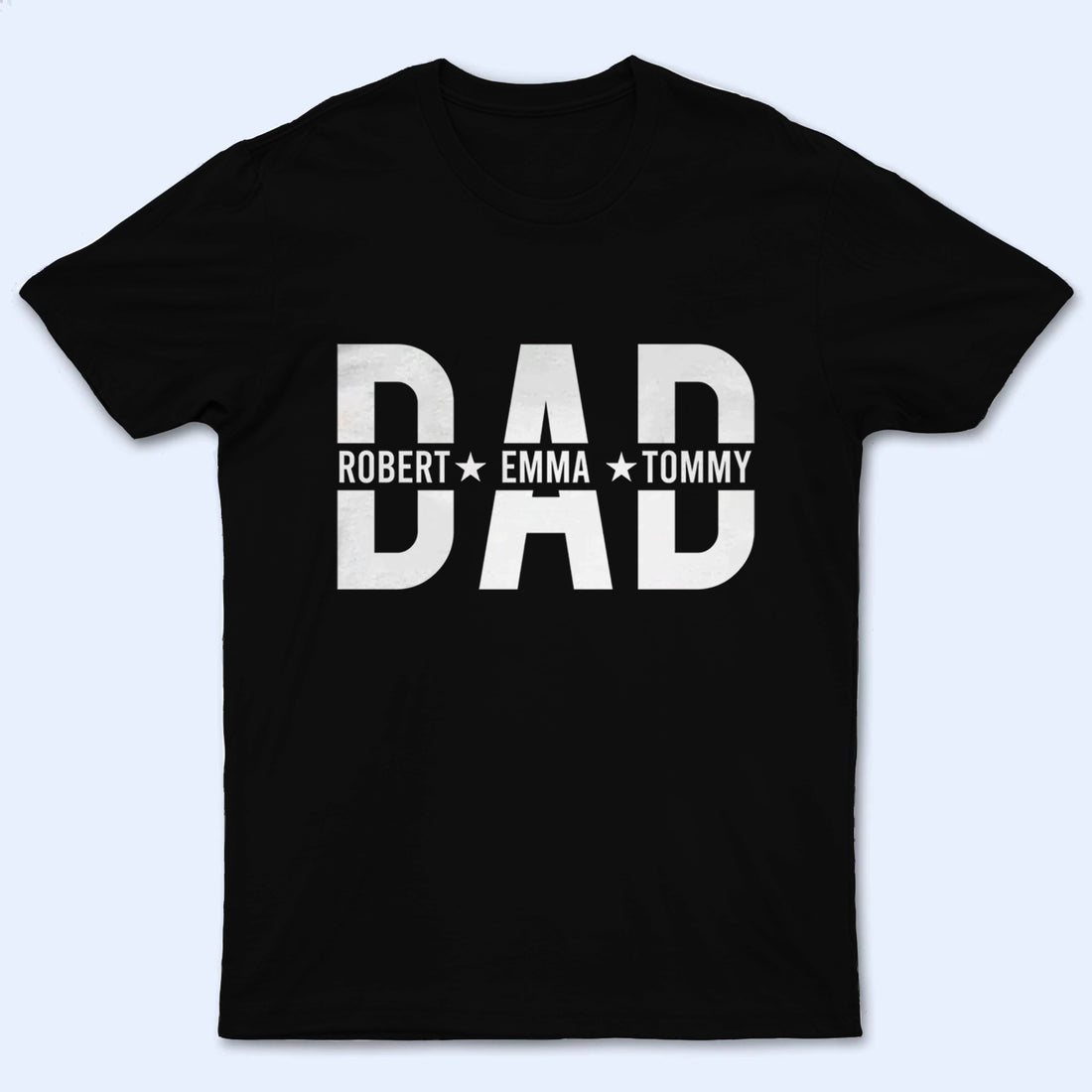 Custom Dad Shirt With Kids Names t-shirt, alternate view 2