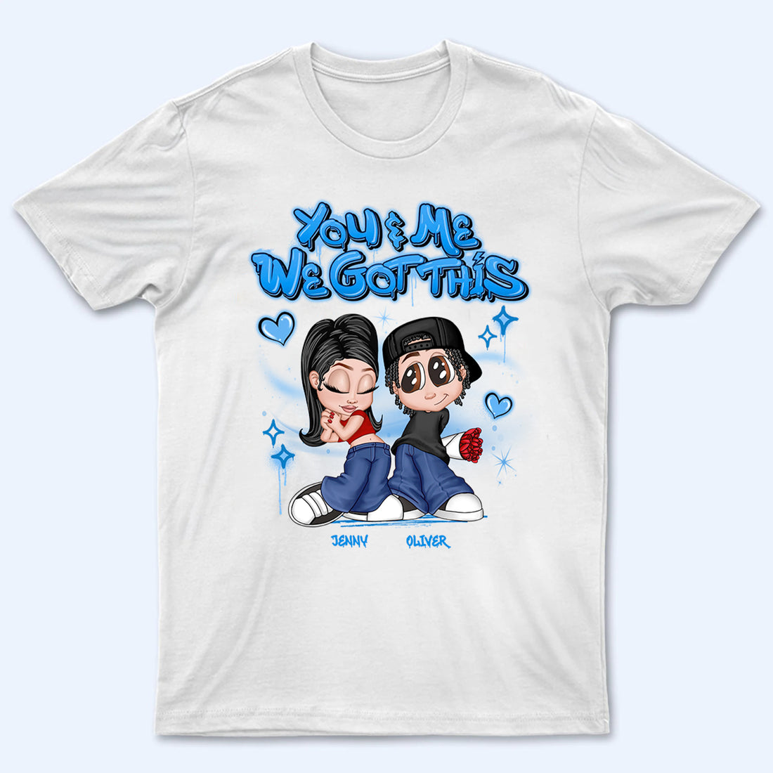 Y2K Couple Personalized Custom T Shirt t-shirt, alternate view 2