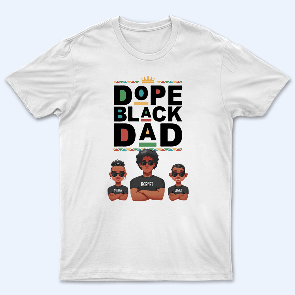 Personalized Dope Black Dad t-shirt, main view