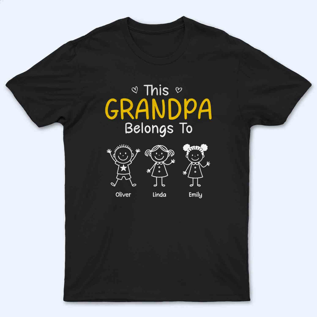 This Grandpa/Grandma Belongs To - Personalized Custom T Shirt - Gift For Grandpa/Grandma, Mom/Dad