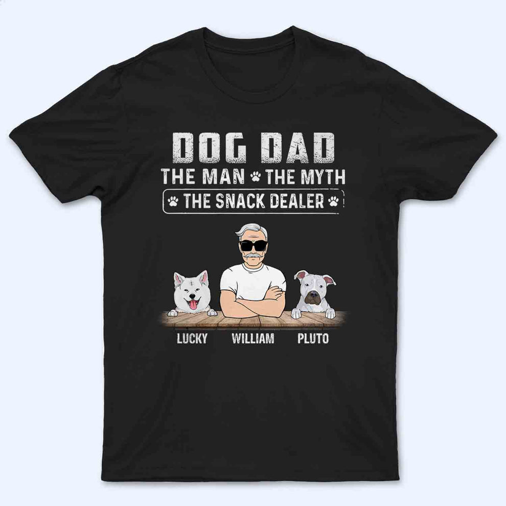 Personalized The Man The Myth The Snack Dealer t-shirt, main view