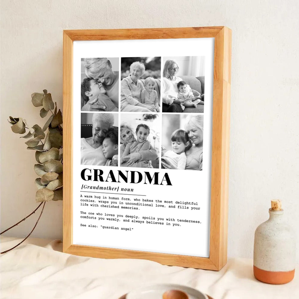 Custom Photo Grandma Definition - Personalized Poster/Canvas Prints - Mother's Day Gift For Grandma, Grandmother, Nana
