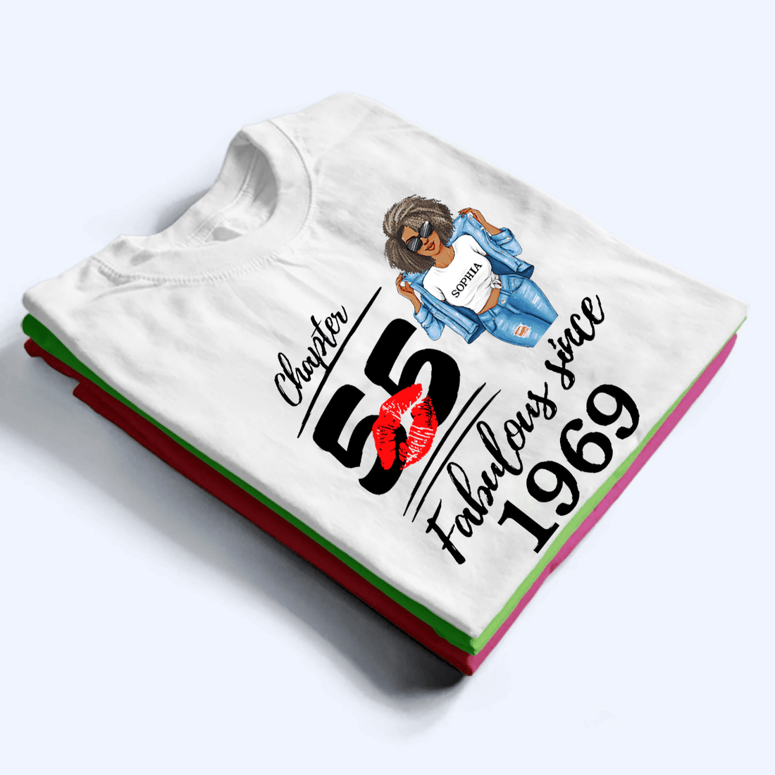 Custom Age & Year, Stepping Into a New Chapter, Turning New Age, t-shirt, alternate view 5