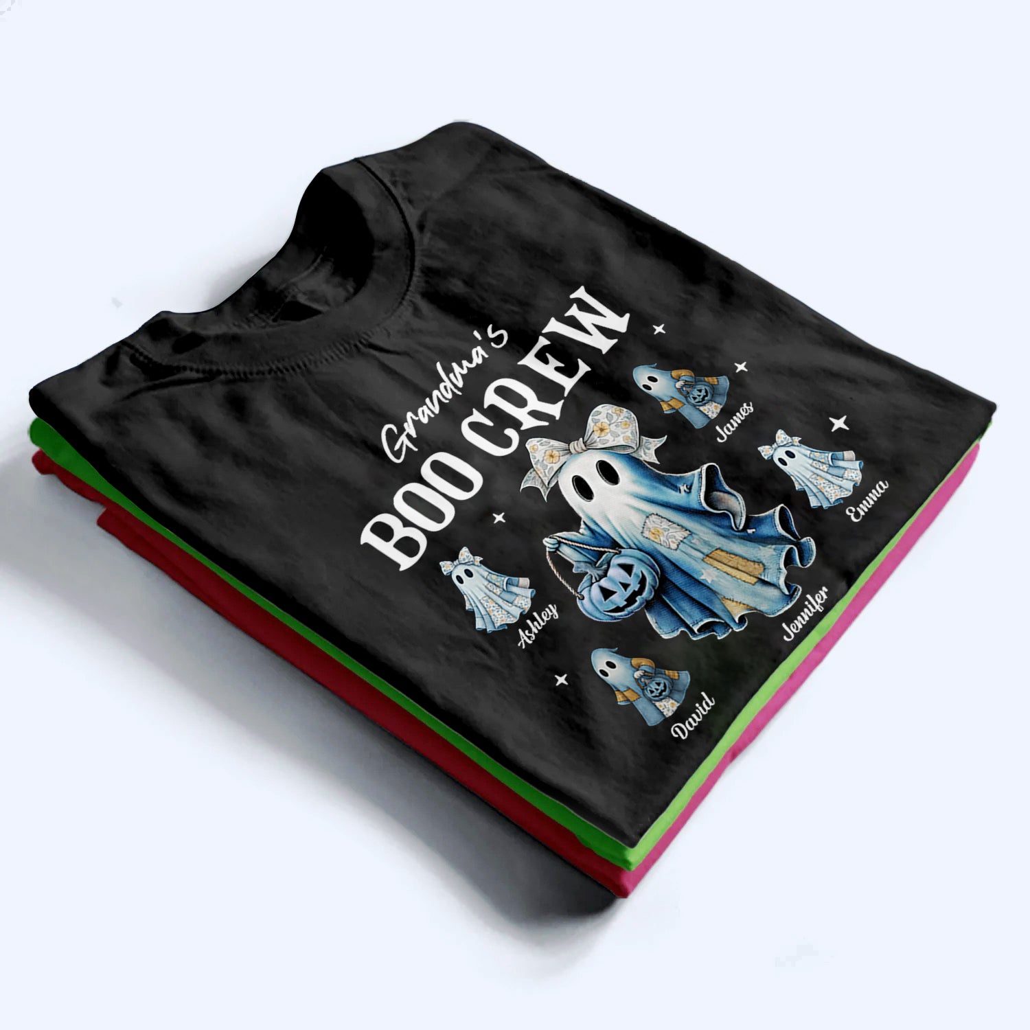 Grandma's Boo Crew - Personalized Custom T Shirt - Halloween Gift for Grandma, Nana, Grammy, Mom