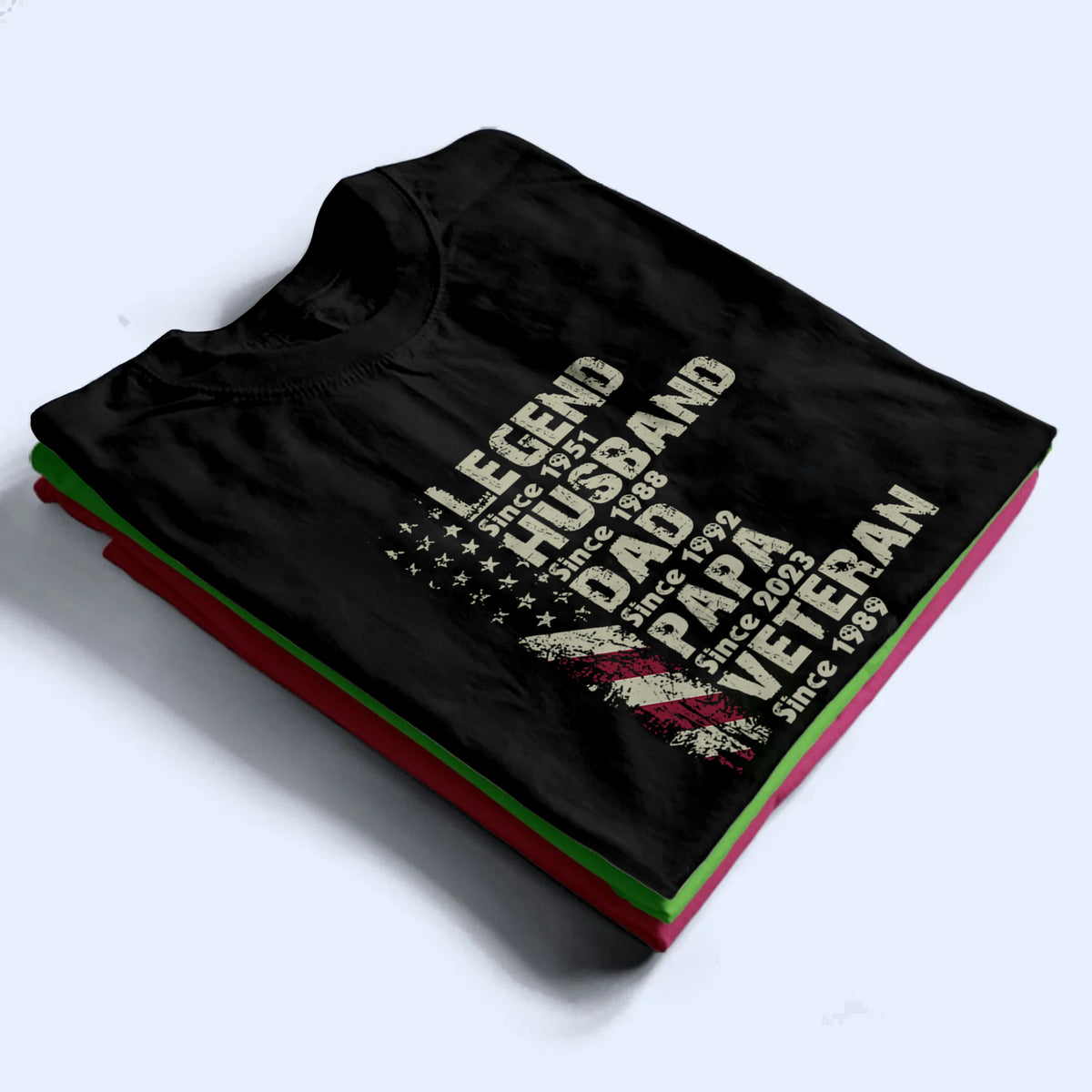 Legend Husband Dad Papa Veteran Since - Personalized Custom T Shirt - Gift for Veteran Dad, Grandpa