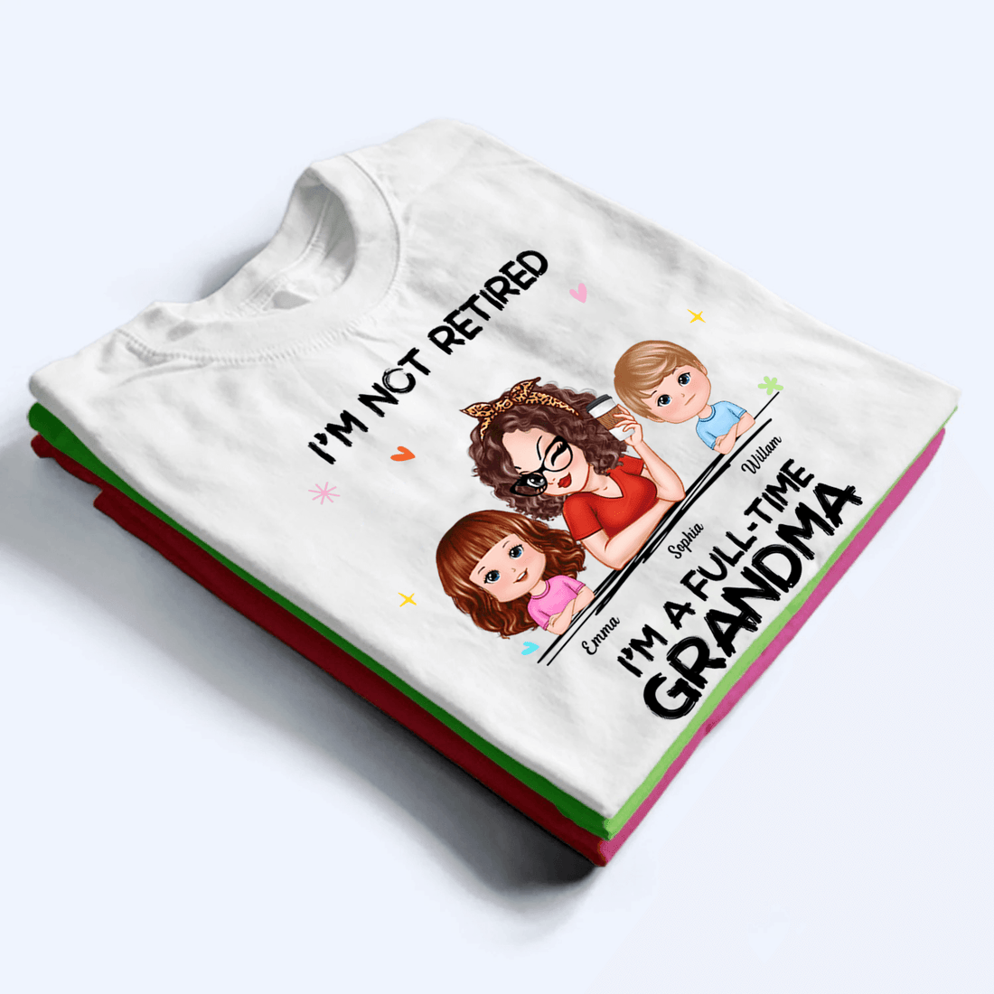 I'm Not Retired I'm A Professional Grandma personalized t-shirt, alternate view 2