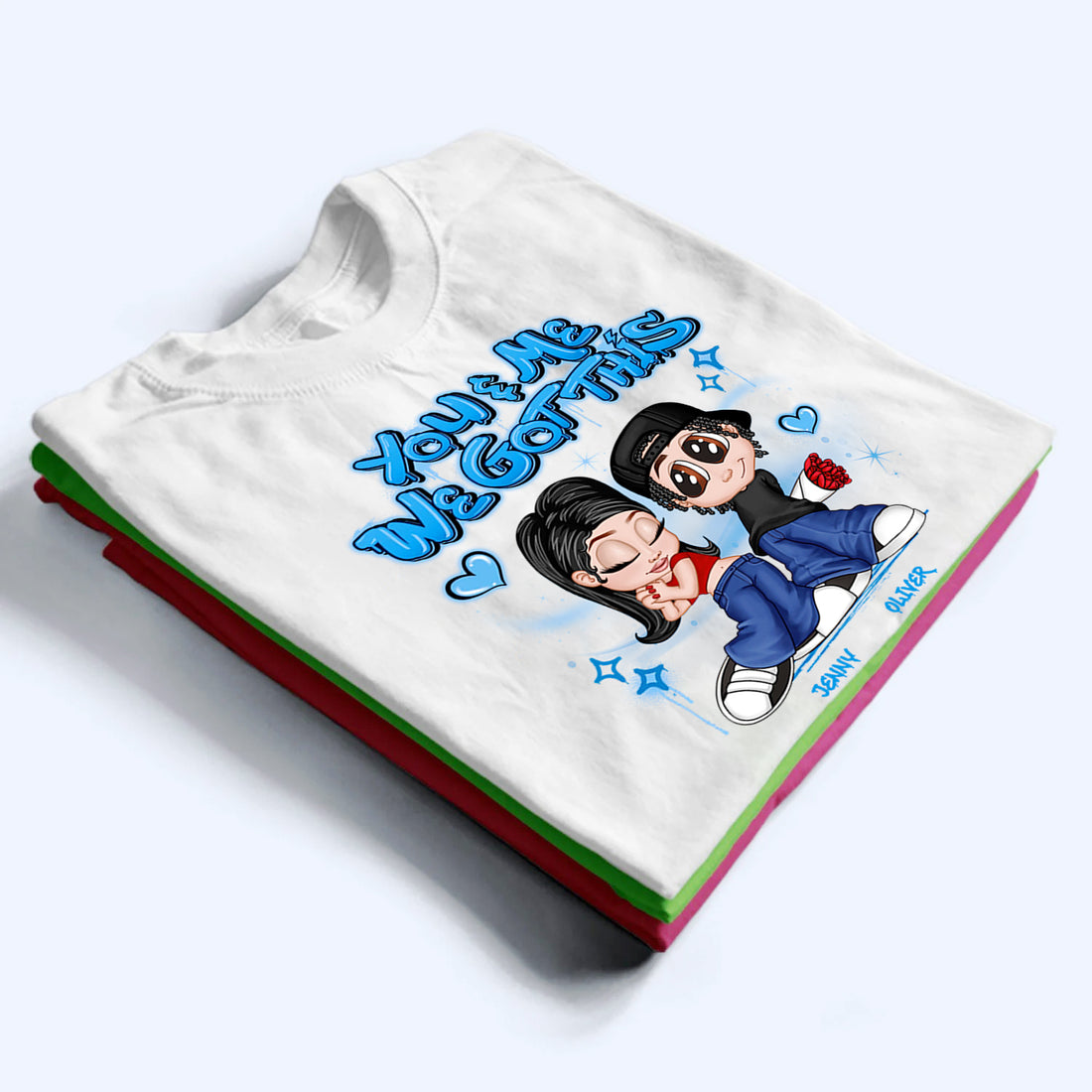 Y2K Couple Personalized Custom T Shirt t-shirt, alternate view 3
