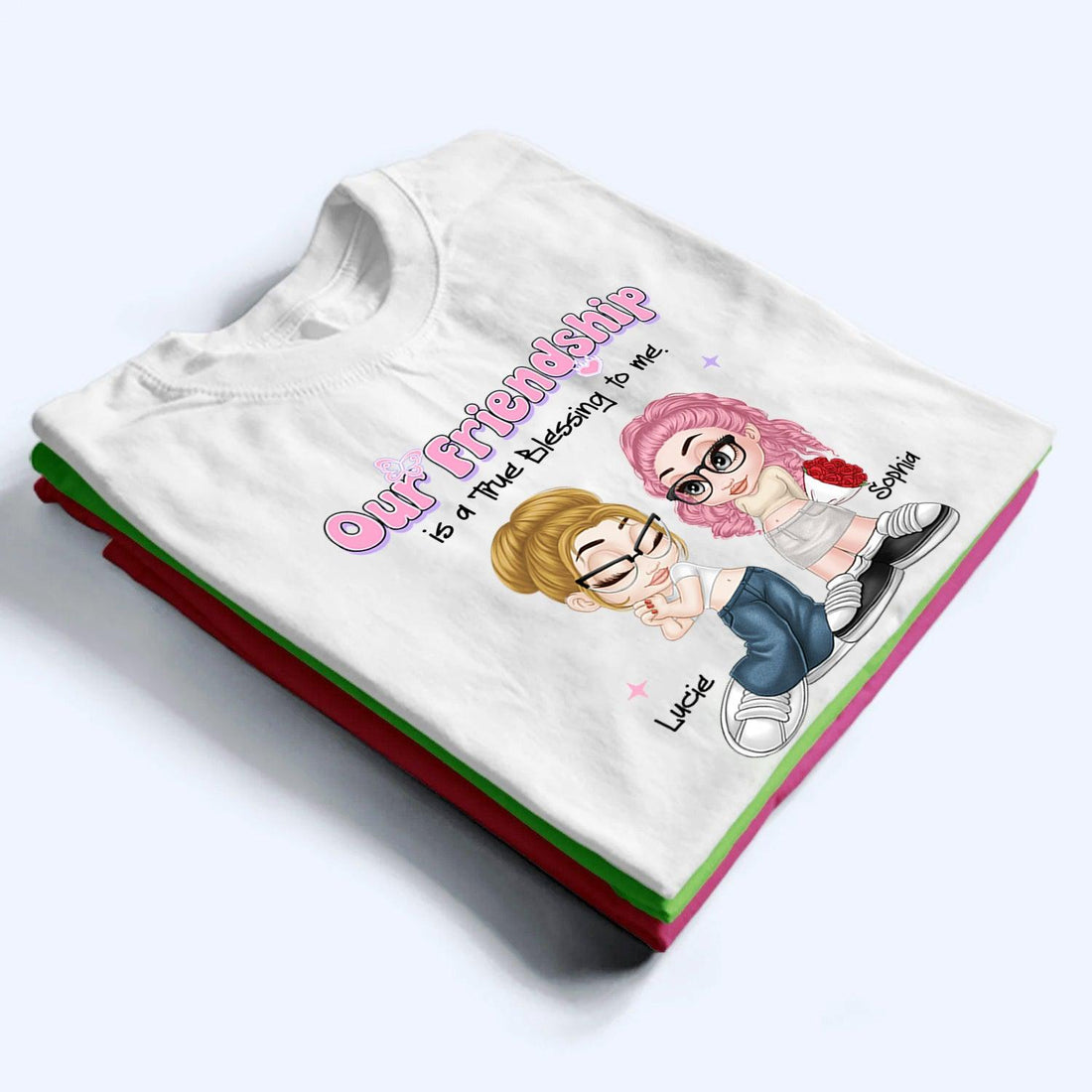 Personalized Our Friendship Is True Blessing t-shirt, alternate view 2