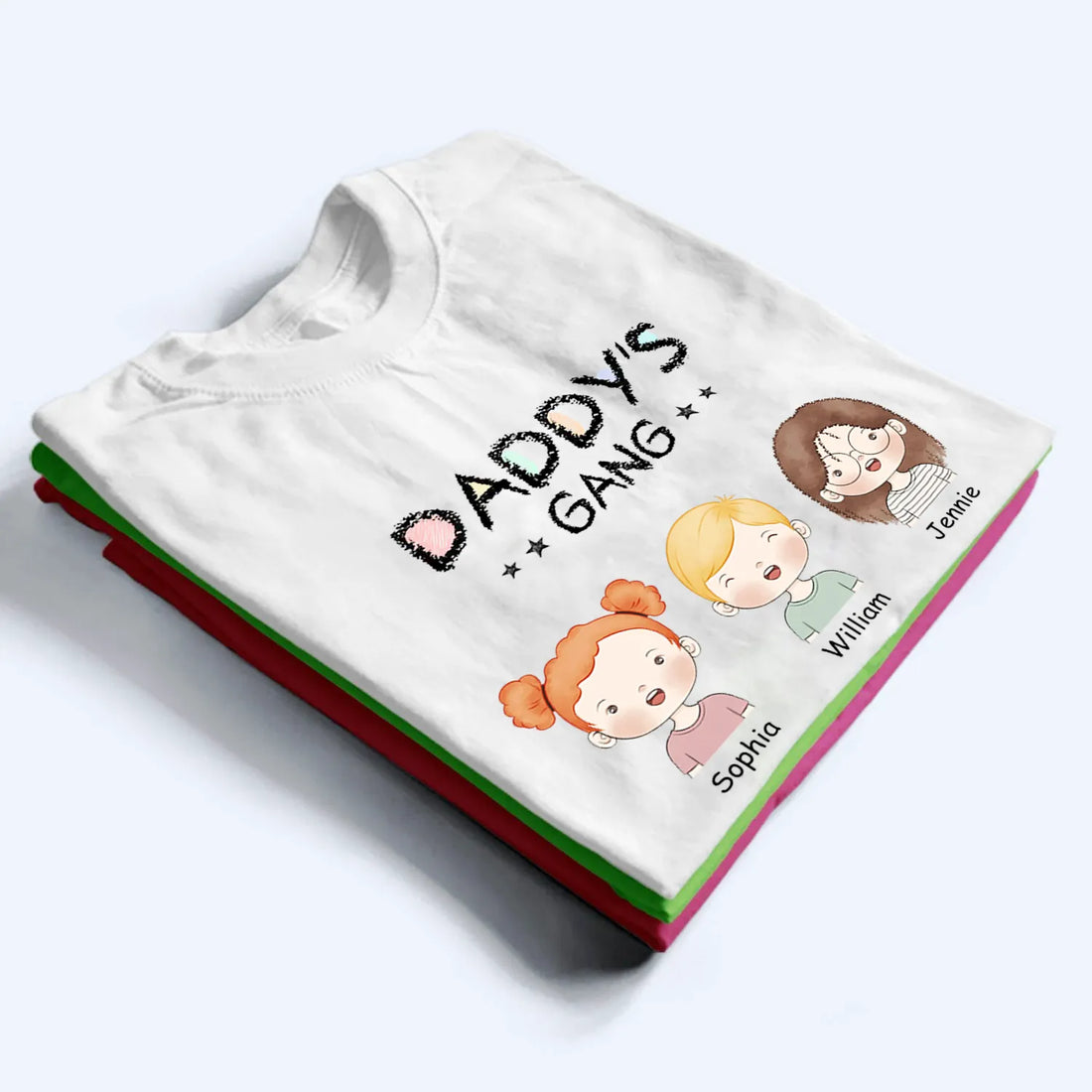 Personalized Daddy Gang With Grandkids t-shirt, alternate view 2