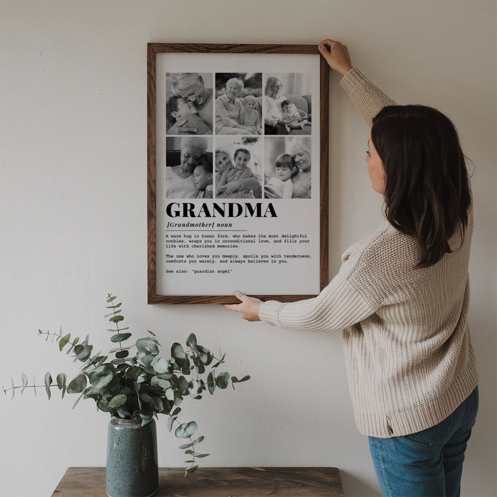 Custom Photo Grandma Definition - Personalized Poster/Canvas Prints - Mother's Day Gift For Grandma, Grandmother, Nana