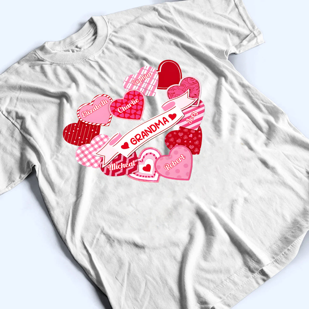 Grandma's Sweethearts Coquette - Personalized Custom Shirt - Valentine's Day Gift For Grandma, Nana, Mama, Mom