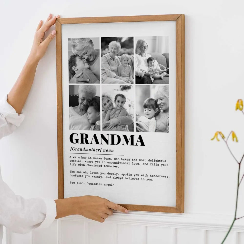 Custom Photo Grandma Definition - Personalized Poster/Canvas Prints - Mother's Day Gift For Grandma, Grandmother, Nana