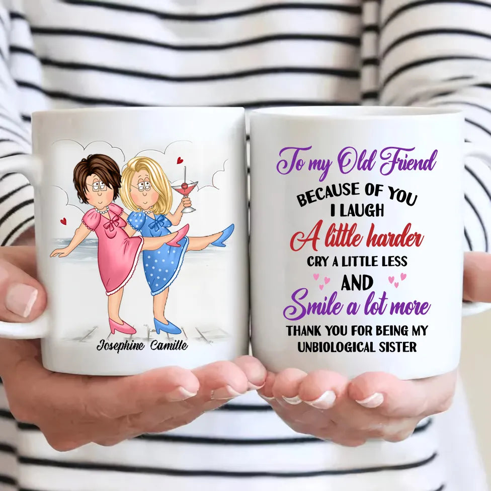 Unbiological Sister - Personalized Custom Mug - Gift For Him/Her, Besties, Friends, Sister