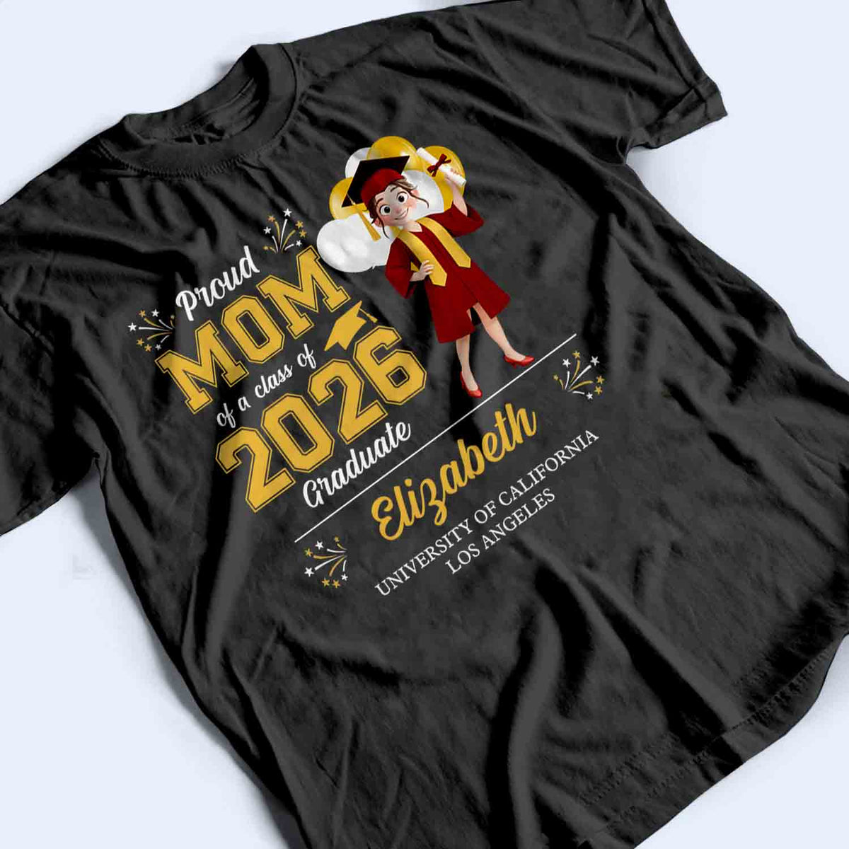 Family Matching Graduation - Personalized Custom T Shirt - Grad Ceremony Gift for Grandma, Grandpa, Mom, Dad, Brother, Sister, Aunt, Uncle