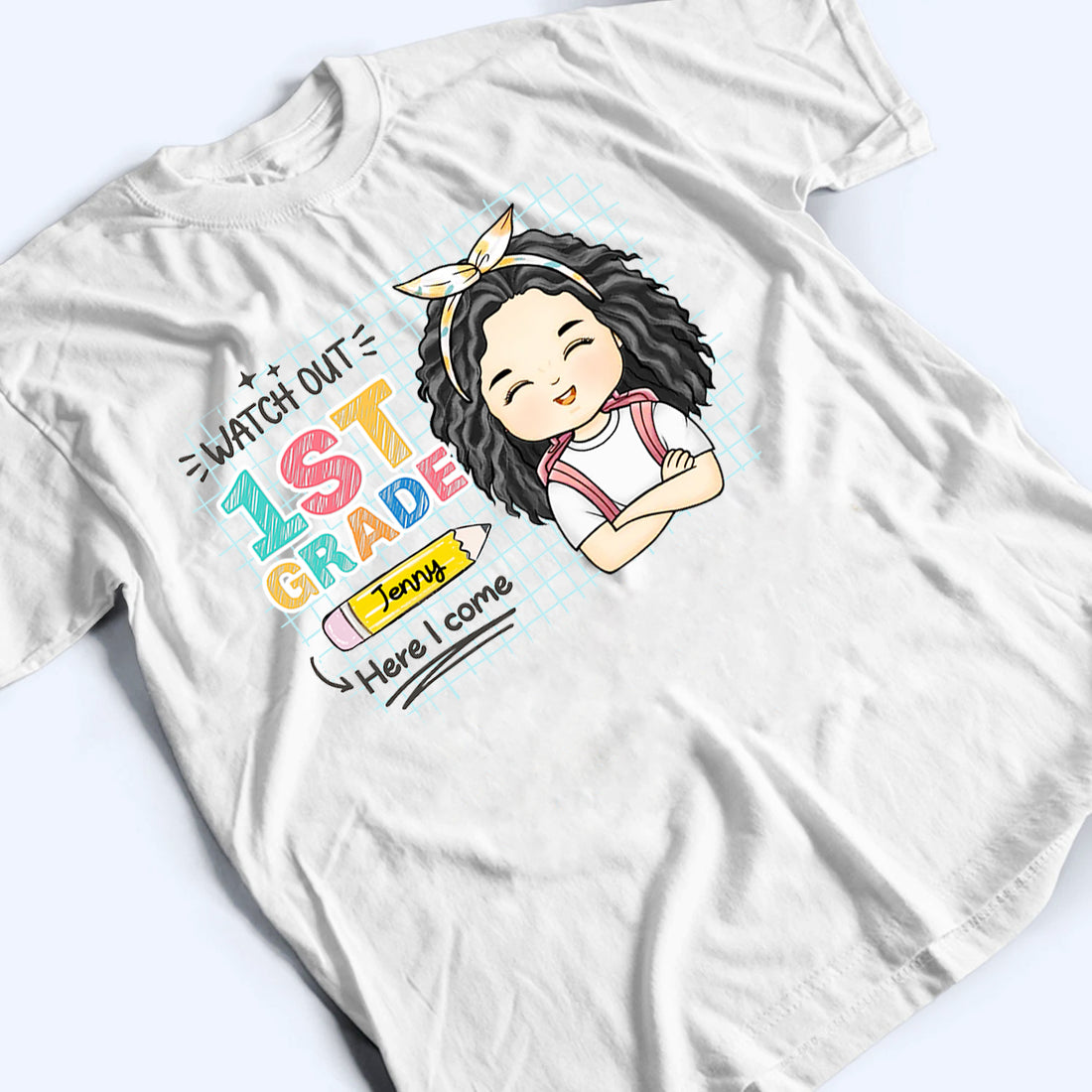 Personalized Watch Out Here I Come youth t-shirt, alternate view 4