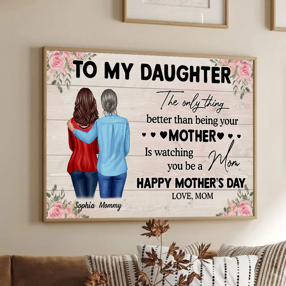 To My Daughter From Mom - Personalized Poster/Canvas Prints - Mother's Day Gift For Daughter
