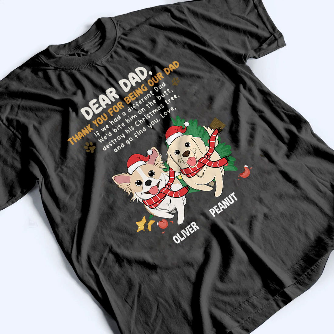 Personalized Thank You For Being My Dad Mom t-shirt, alternate view 4