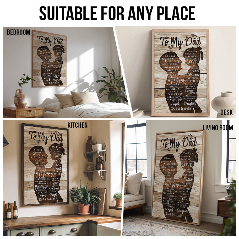 Personalized To My Dad Gift For Dad From Daughter poster, kitchen and living room