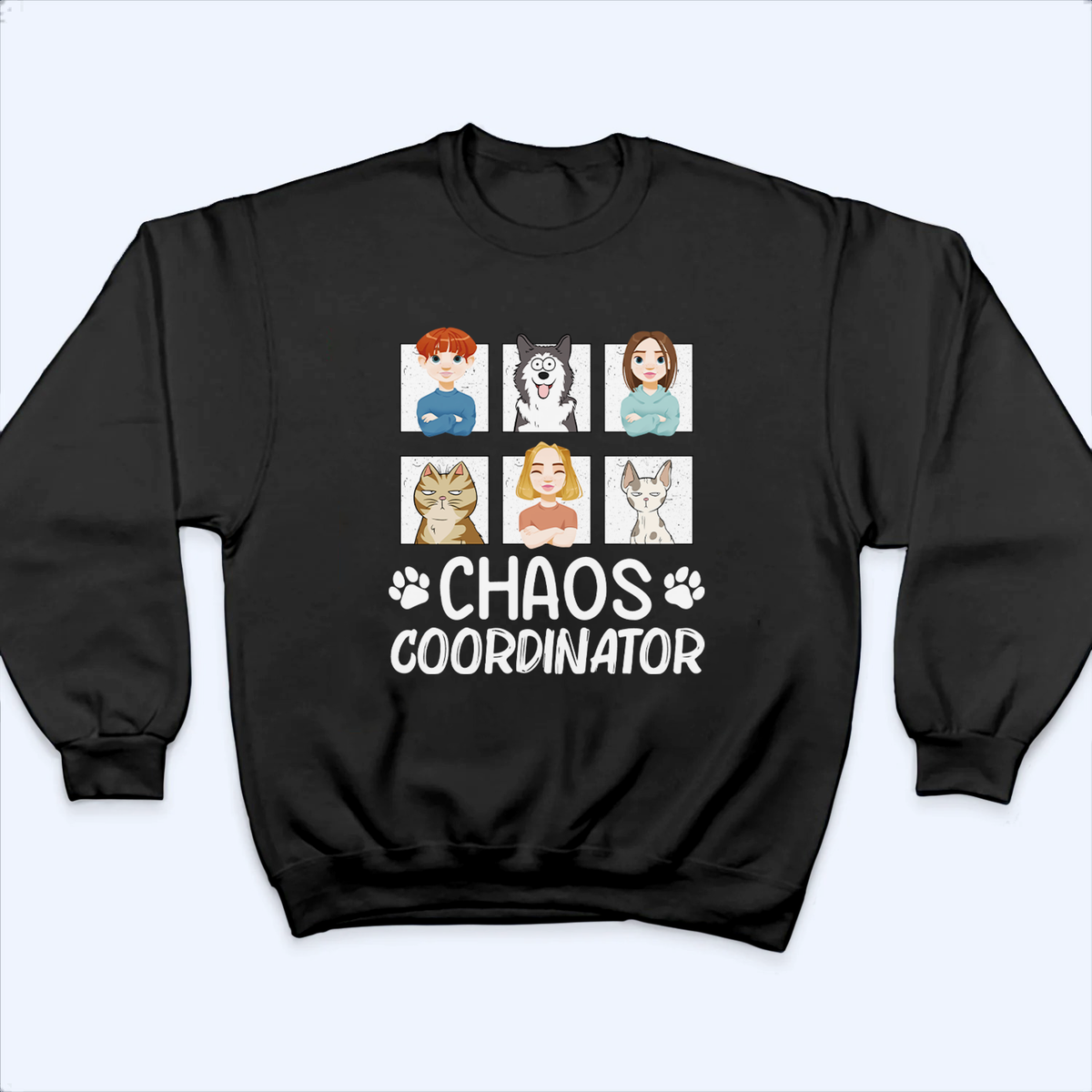 Chaos Coordinator - Personalized Custom T Shirt - Gift for Family Members, Mom/Dad, Grandma/Grandpa, Pet Lovers